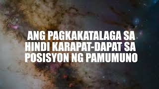 Ang Pagkakatalaga sa hindi Karapat dapat sa Posisyon ng Pamumuno [upl. by Ydna]