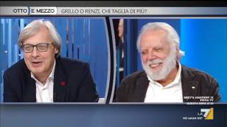 Sgarbi vs Renzi da Obama Quando De Gasperi andò dal Presidente Truman non si portò Totò [upl. by Liatrice]