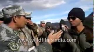 India China troops stand off get defiant and start arguing abusing Himalayan border skirmish [upl. by Mloclam]