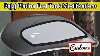 How to Modify Bajaj platina Fuel tank Part 3 Full HD R Customs  Ultimate Modifications [upl. by Keheley31]