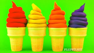 PlayDoh Ice Cream Cone Surprise Eggs Peppa Pig Minions Dora Inside Out Cars 2 Mickey Mouse Toys [upl. by Eremehc]