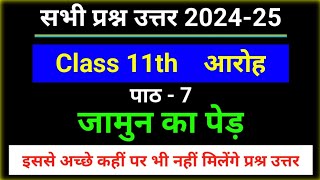 class 11 hindi aroh chapter 7 jamun ka ped question answer 2024 [upl. by Airtemak]