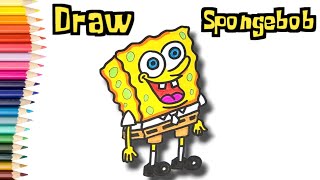 DRAW SPONGEBOB LIKE A PRO howtodraw spongebob [upl. by Eyllom]