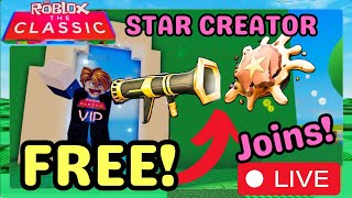 FREE STAR CREATOR PIE LAUNCHER  Playing Roblox Classic  roblox ugclimiteds robloxclassic [upl. by Onnem]