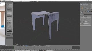 Blender 3D  Modeling Practice 13 Bent plywood stool [upl. by Marlena]