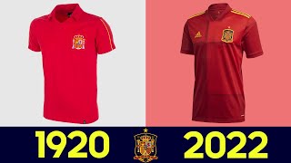 Storia della maglia da calcio della nazionale Spagna 2022  Levoluzione Della Maglia Nazionale [upl. by Drandell]