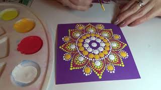 Dot painting mandala Acrylic Painting Little №11 [upl. by Aseena]