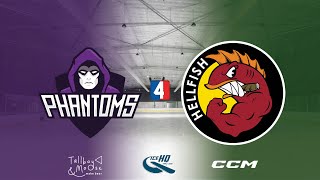 Phantoms v Hellfish  Div 4  11th December  iceHQ Rec League ice hockey [upl. by Noyes]