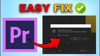 How to Fix MME Device Internal Error in Adobe Premiere Pro [upl. by Rednirah]