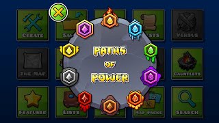 ALL PATHS OF POWER COMPLETE  Geometry Dash [upl. by Ganley]