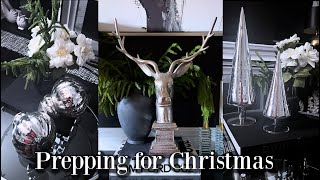 CHRISTMAS DECORATINGBLACK AND WHITE CHRISTMASMODERN GLAMCHRISTM IDEAS 2024 [upl. by Lynelle]