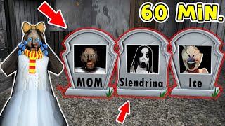 Little Granny vs RIP vs Slendrina  funny horror animation 60 min [upl. by Sheffield]