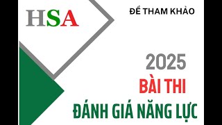 CHỮA HÀM SỐ ĐỀ MINH HỌA ĐGNL HSA 2025 [upl. by Nered]