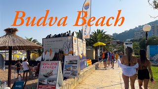 Budva Beach 🏝️ Montenegro 🇲🇪 4K Walking Tour [upl. by Handel]