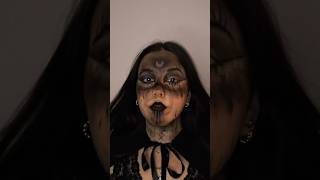 Witch Makeup Tutorial 🌙🖤 halloweenmakeuplook [upl. by Stephannie]