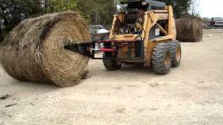 Bale Unroller for skidsteer any tractor loader or three point too wwwhayspearcom [upl. by Laamak467]