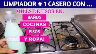 ✅ Cómo hacer un LIMPIADOR MULTIUSOS  podrás limpiar BAÑOS COCINAS PISOS Y ROPAS [upl. by Aneema]