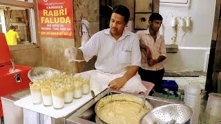 Rabri Faluda at famous Gianis Di Hatti  Chandni Chowk Old Delhi street food  Episode  11 [upl. by Emmalyn]