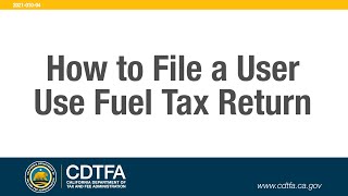 How to File a User Use Fuel Tax Return [upl. by Werra]