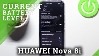 How to Show Battery Percentage on HUAWEI Nova 8i  Battery Settings [upl. by Lewiss]