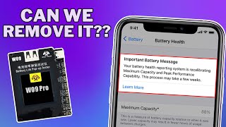 How to remove “Important Battery Message” on any iPhone instantly  OSS Team W09 Pro [upl. by Osy]