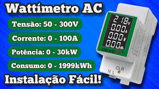 Novo Wattímetro AC PZEM008 Voltímetro Amperímetro e Medidor de Consumo de Energia em kWh Review [upl. by Ttcos58]