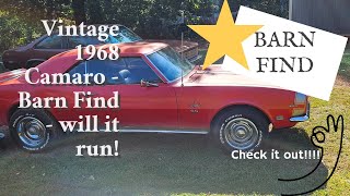 BARN FIND 1968 Camaro [upl. by Malamud]