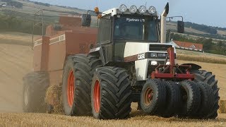 Case 2294 Baling Big Bales w Hesston 4900 Baler  PURE SOUND  Harvest 2018  DK Agri [upl. by Odette]