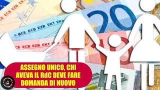 Assegno Unico chi percepiva il Reddito di Cittadinanza deve fare domanda le istruzioni dellINPS [upl. by Pepita]