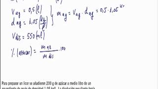 Quimica 1º bachillerato disoluciones ejercicio 1 [upl. by Hada]