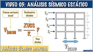 ANÁLISIS SÍSMICO CÁLCULO MANUAL  Video 05  Análisis Sísmico Estático [upl. by Dyolf]