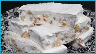 TORRONE BIANCO Morbido Fatto in Casa Italian Recipe [upl. by Arykat]