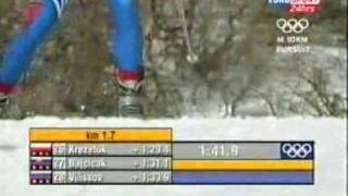 Winter Olympics Salt Lake City 2002  1010 km pursuit freestyle part 2 of 4 [upl. by Ralyt]