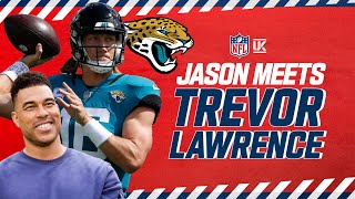 quotIts a different energy in Londonquot  Jags QB Trevor Lawrence Meets JBell in London  NFL UK [upl. by Sheena235]