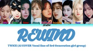 HOW WOULD VOCAL LINE 3rd Gen GIRL GRUP SING TWICE  REWIND AI COVER [upl. by Inalel]