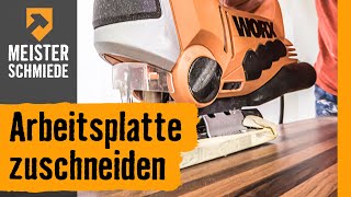 HORNBACH Meisterschmiede  Arbeitsplatte zuschneiden [upl. by Airemat]