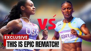 Sha’Carri Richardson FINALLY Battles Julien Alfred In Epic 100 Meters [upl. by Glarum]