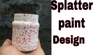 Most easy way of applying paint The splatter painting [upl. by Zapot]