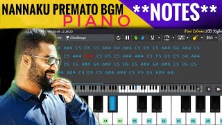 Nannaku Premato BGM  Piano Notes  NTR  DSP [upl. by Haley554]