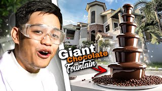 GIANT CHOCOLATE FOUNTAIN sa BG HOUSE [upl. by Ellekcir332]