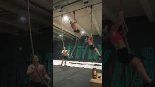 Legless rope climb race … the dismount can use a little work [upl. by Pegg]