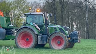 Sproeien  loonbedrijf Stassen  Fendt 516 amp Amazone sproeier [upl. by Fidelas]