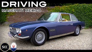 MASERATI MEXICO 42 1966  Test drive in top gear  V8 Engine sound  SCC TV [upl. by Kletter]