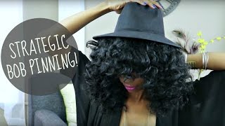 HOW TO SECURE HATS ON NATURAL HAIR [upl. by Jamal95]