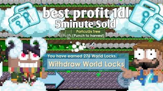 Massing dl PORTCULLIS modal 1dl bisa double wl best massing growtopia 1dl [upl. by Etirugram]