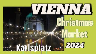 Vienna Christmas Market 2024 at Karlsplatz [upl. by Atteiluj]