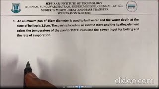 A Problem in Nucleate Pool Boiling [upl. by Brennan]