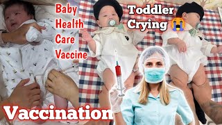 Cute Baby Girl Crying Injection Backside Vaccination  injection Video On Hip Baby [upl. by Davenport]