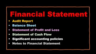 Financial Statement  Part of Financial Statement [upl. by Elleinnad879]