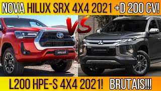 Nova Hilux SRX 4x4 2021 vs L200 Triton Sport HPES 2021 Pra vc qual é Bruta 97 itens Comparados [upl. by Tiffie881]